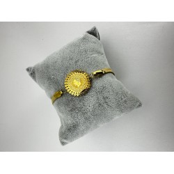 Gold Tuğralı Ayarlanabilir Bileklik